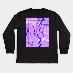 Purple Wall Abstract Kids Long Sleeve T-Shirt